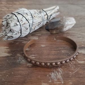 solid copper metal bangle boho hippie cuff Bracelet